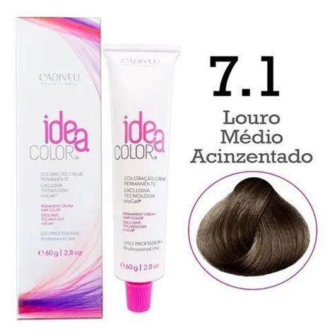 Coloração 7 1 Louro Médio Acinzentado 60g Idea Color Cadiveu Tinta de