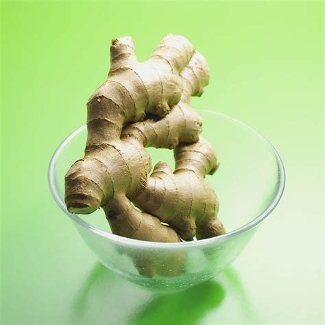 Download Ginger Root Vegetable In Glass Bowl Wallpaper