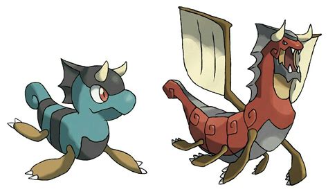 Fakemon Draggar Water And Ragnarow Waterdragon Dragon Type