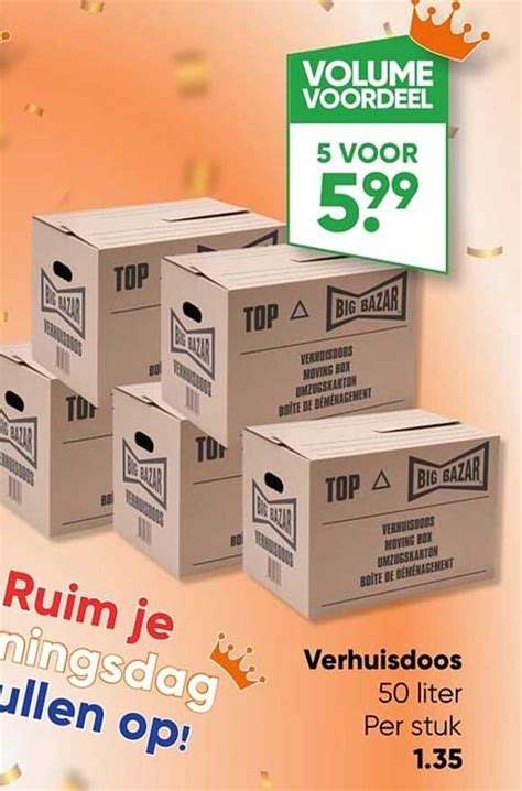 Verhuisdoos Aanbieding Bij Big Bazar Folders Nl