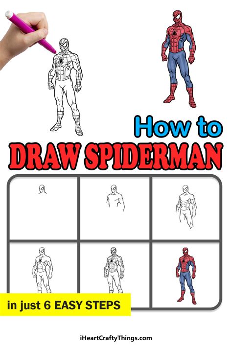 How To Draw Spiderman Step By Step Full Body