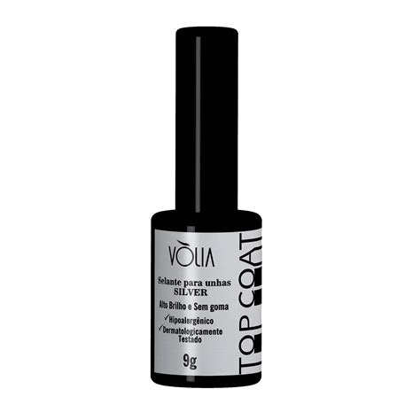 SELANTE PARA UNHAS TOP COAT SILVER 9G VOLIA Aroma Cosmeticoss