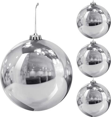 Amazon Hiboom 4 Pcs 5 9 Inch Large Outdoor Christmas Ball Plastic