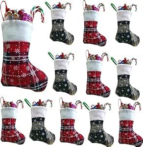 Amazon Vanteriam Inch Mini Christmas Stockings Pack Rustic