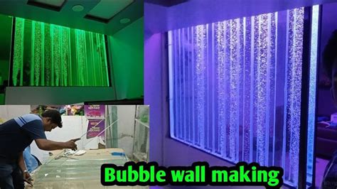 How to make a Bubble Wall very easy / DIY || Easy colourful LED Water ...