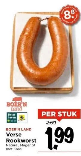 Boer N Land Verse Rookworst Aanbieding Bij Vomar Voordeelmarkt