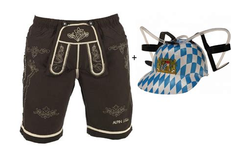 Trachten Badehose Herren Bermuda Badeshorts Lederhosen Optik S M L Xl