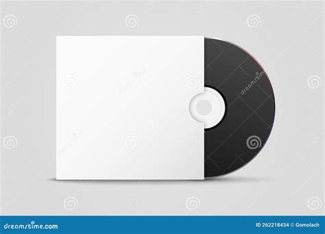 Vector 3d Dvd Cd Negro Realista Con Cubierta De Papel Aislado