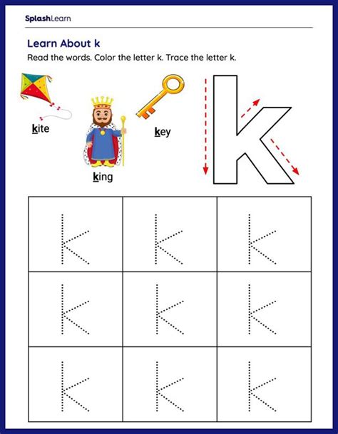 Letter K Tracing Pages