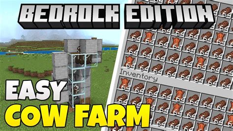 Simple Cow Farm Minecraft Bedrock Edition 118 Youtube