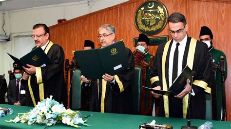 Justice Tariq Mahmood Jahangiri Justice Babar Sattar Sworn In As Ihc Judges