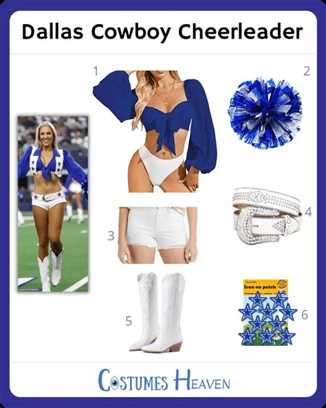 Dallas Cowboy Cheerleader Costume For Cosplay & Halloween 2024