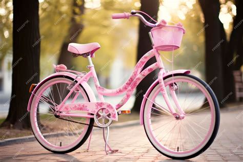 Premium AI Image | Pink bike