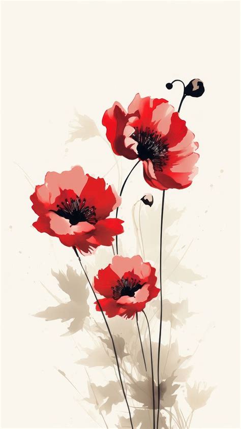 Poppy Wallpaper Flower Plant Inflorescence Premium Photo