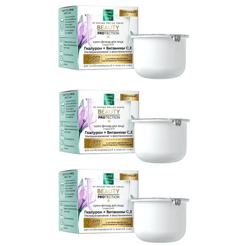 Чистая Линия Pure Line крем-флюид для лица, для комбинированной, жирной ...