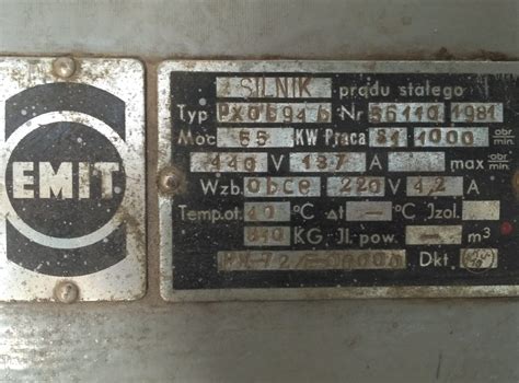 Silnik Elektryczny Pr Du Sta Ego Kw Obr Min Emit Pxob B