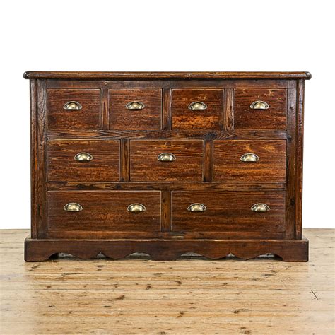 Reclaimed Pine Bank Of Drawers M Penderyn Antiques