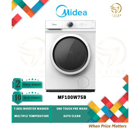 Midea 75kg Washer Front Load Washing Machine Mf100w75 Shopee