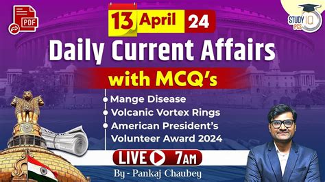 Pcs Current Affairs 2024 Daily Current Affairs Mcqs 13 April 2024