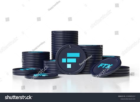 Set Ftx Token Stacks Design Suitable Stock Illustration