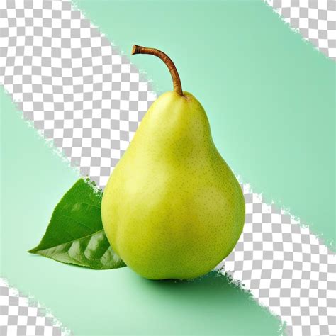 Fruta De P Ra Verde Isolada Em Fundo Transparente Psd Premium