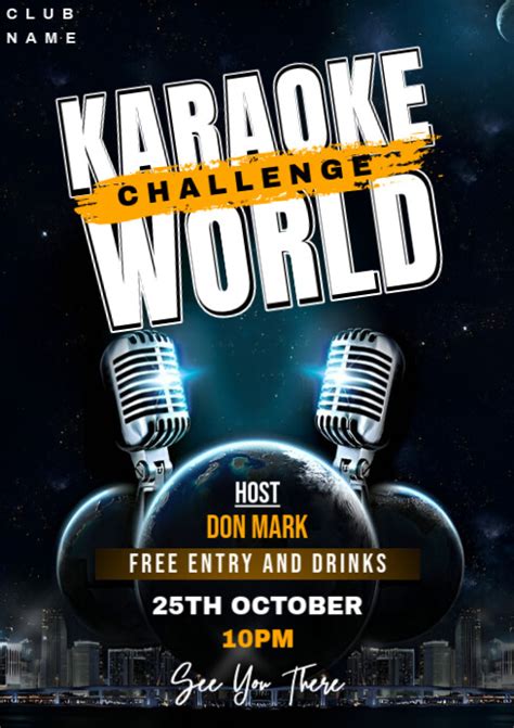 Karaoke Event Flyer Template Postermywall