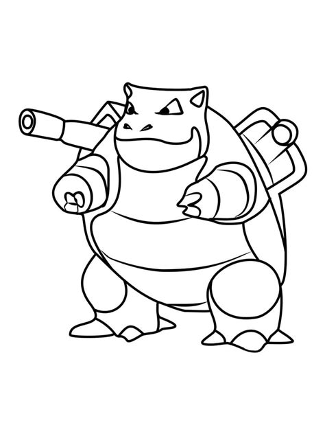 Coloriage Pokémon Tortank télécharger et imprimer gratuit sur