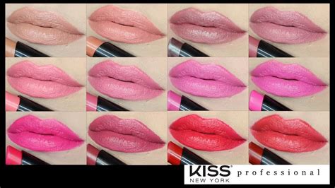 Kiss New York Gel Lipstick Swatches