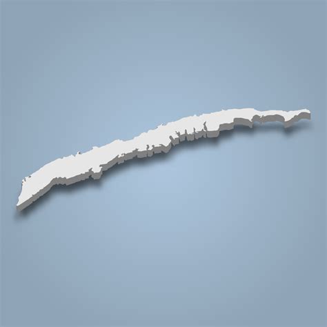 3d isometric map of Roatan is an island in Honduras 8051433 Vector Art