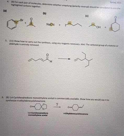 Solved 4 9 For Each Pair Of Molecules Determine Whether