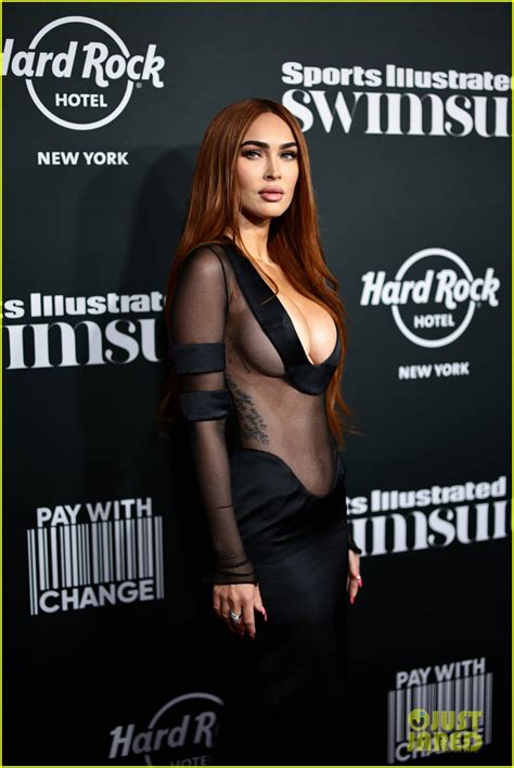 Megan Fox Wears Revealing Sheer Dress To Sports Illustrated Swimsuit Event Gets Machine Gun