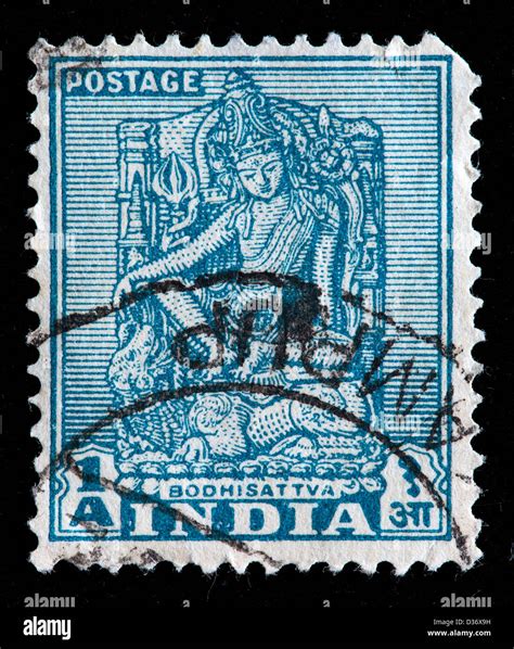 Bodhisattva Postage Stamp India Stock Photo Alamy