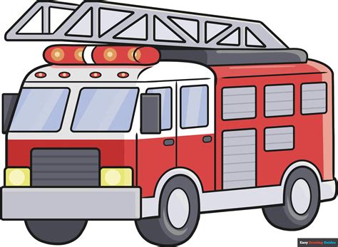 Learn to Draw a Firetruck - Step-by-Step Tutorial