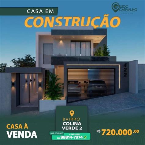 Casa Para Venda Guanh Es Mg Bairro Colina Verde Dormit Rios