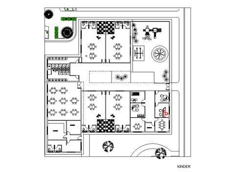 Nursery School Building Ground Floor Plan Cad Drawing Download Free Dwg File Cadbull