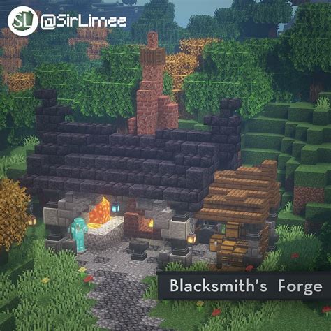 Blacksmiths Forge Ideias De Minecraft Minecraft Ideias