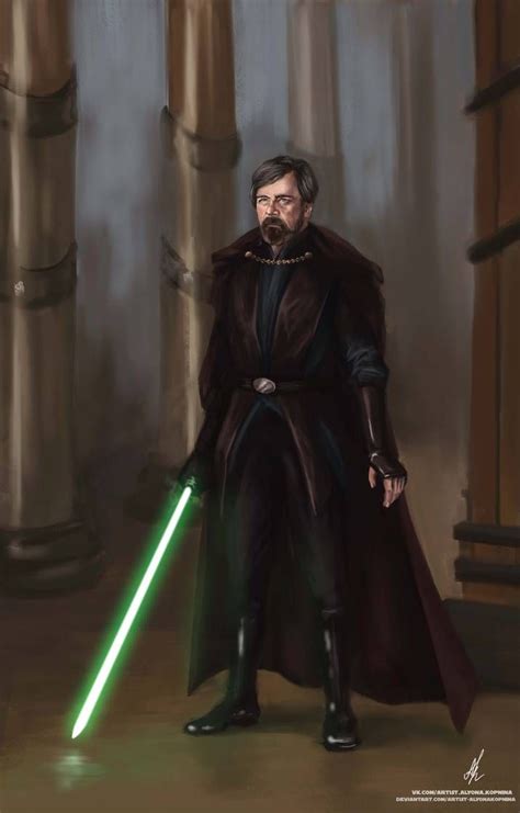 Grand Master Jedi Luke Skywalker By Artist Alyonakopnina On