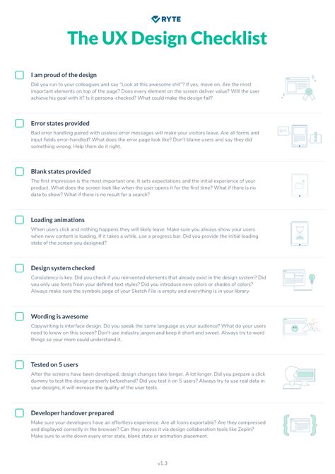 The Ux Design Checklist Ryte Medium