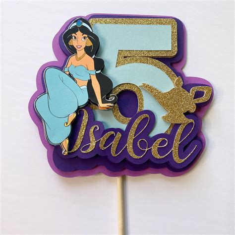 Jasmine Aladdin Jasmine Cake Topper Aladdin Cake Topper 3d Etsy