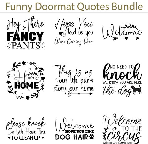 Funny Doormat Quotes Bundle 23177688 Vector Art at Vecteezy