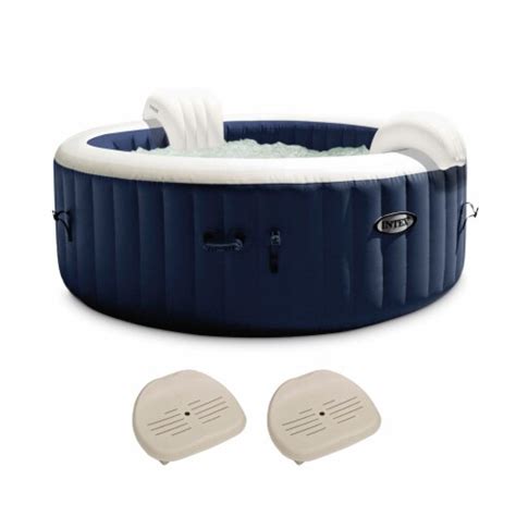 Intex PureSpa Plus Person Inflatable Hot Tub Bubble Jet Spa W Seats Navy Piece Ralphs