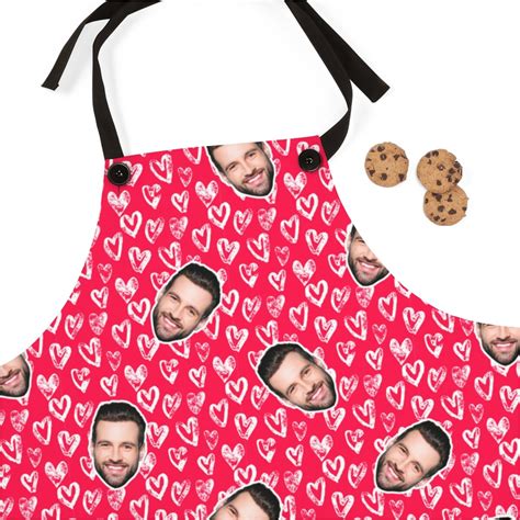 Personalized Faces Apron Custom Photo Apron Love Valentines Etsy Uk