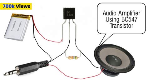 Make A Audio Amplifier Using A BC547 Transistor Very Easy To Make