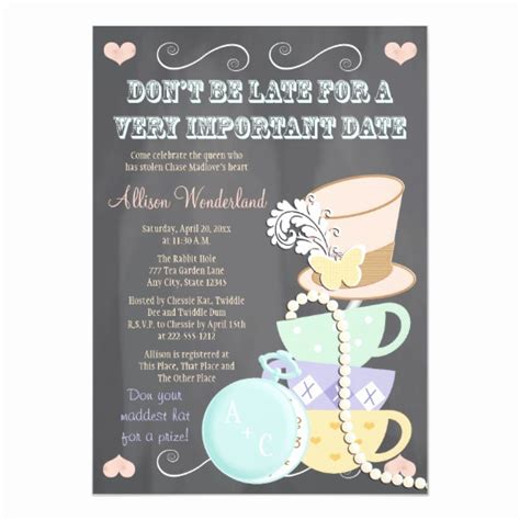 Mad Hatters Tea Party Invitation - Collegio Sanlorenzo Template