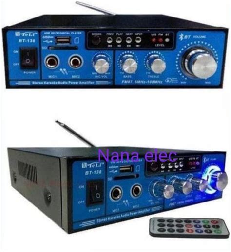 Jual Amplifier Mini Karaoke TELI BT 138 BLUETOOTH USB SD CARD FM Di