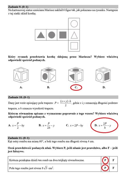 Egzamin Smoklasisty Z Matematyki Arkusz Cke I Odpowiedzi