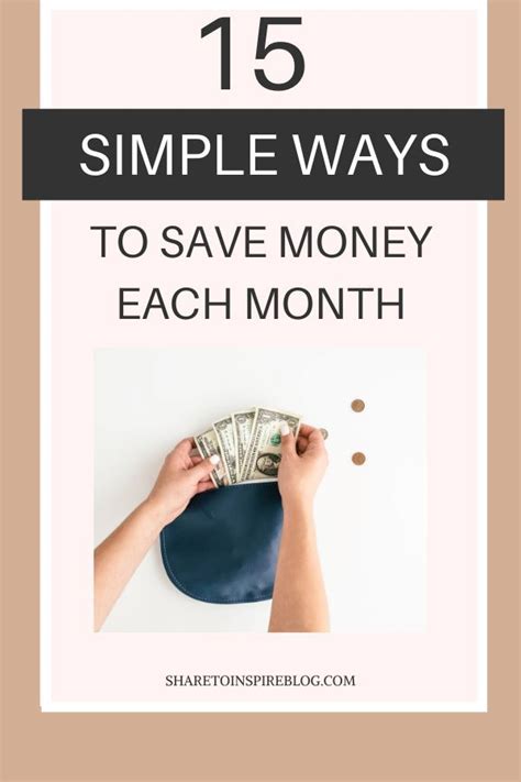 Simple Ways To Save Money Each Month Ways To Save Money Show Me The