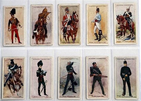 Full Set of 50 Cigarette Cards: Regimental Uniforms 1-50 (1912) by ...