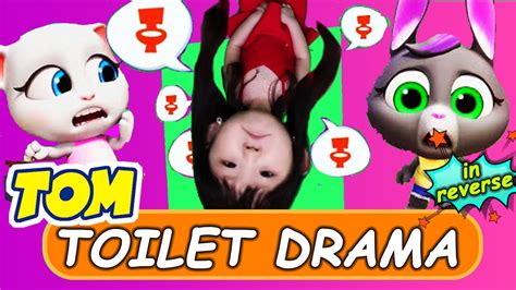 🚽 My Talking Tom Friends Toilet Drama Official Trailer In Reverse In