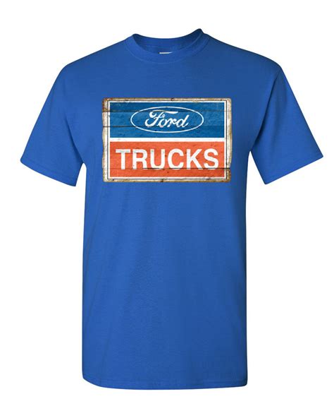 Ford Trucks Old Sign T Shirt Licensed Ford Built Tough Tee Shirt Ebay